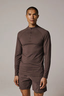 CONDITION CORE QUARTER ZIP TOP ESPRESSO