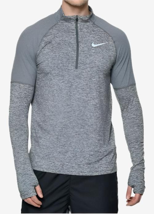 Nike - Grey Element Half Zip Running Top