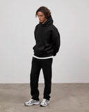 WILLIAM GILES BLACK LOGO HOODIE